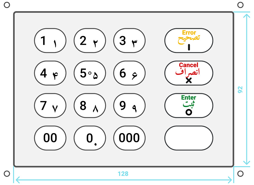 Farsi-English keyboard layout
