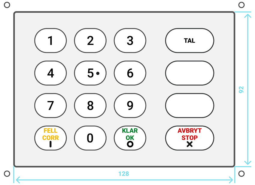 Swedish-English-Embossed keyboard layout